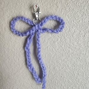 Crochet Bow Keychain - Lavender (NWOT)
